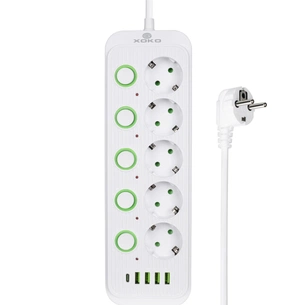 Мережевий фільтр живлення XoKo XK-SP-5-2-1-WH зображення 1