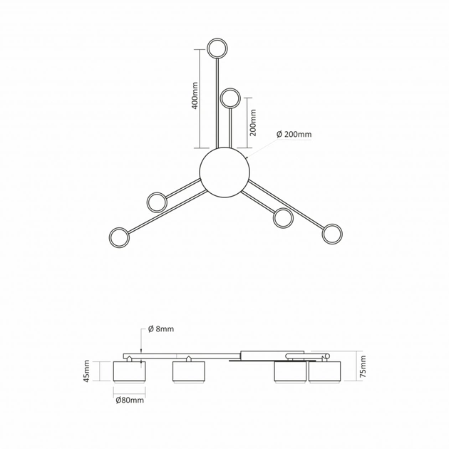 Світильник Videx під лампу 6xGX53 накладний Білий (VL-SPF21B-W) - picture 3