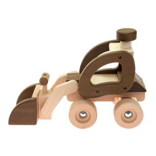 Машина Goki дерев'яна Екскаватор (натуральний) (55910) зображення 1