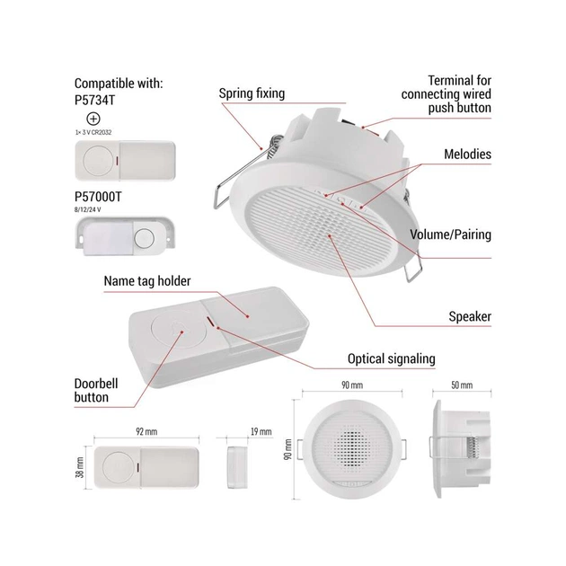 Дверний дзвінок EMOS P57103 - picture 11