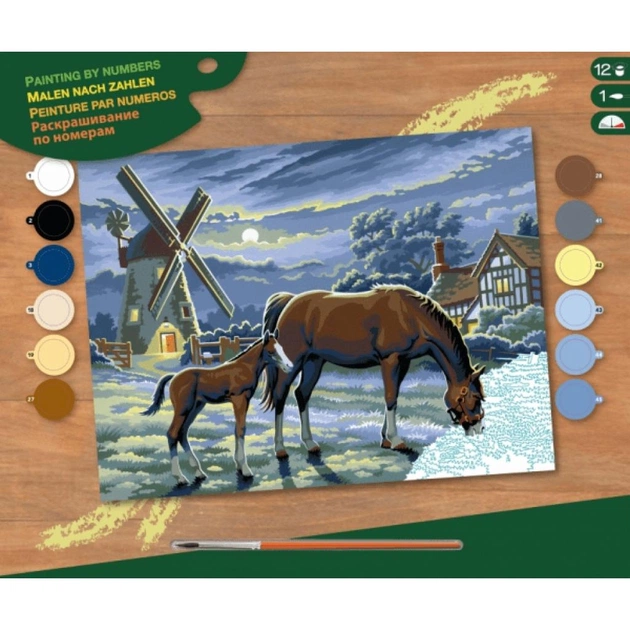 Картина по номерам Sequin Art PAINTING BY NUMBERS SENIOR Evening Pasture (SA0429) - изображение 1