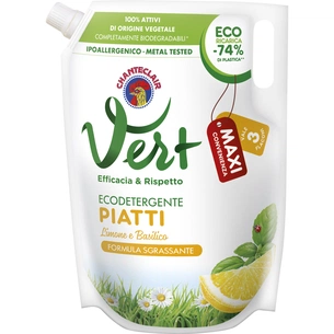 Засіб для ручного миття посуду ChanteClair Vert Лимон і Базилік дой-пак 1.5 л (8015194516895) зображення 1