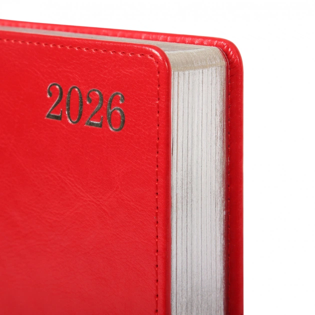 Тижневик Leo planner А5 датований 2026 "City", твердий, червоний, 368 сторінок (252666) - picture 3