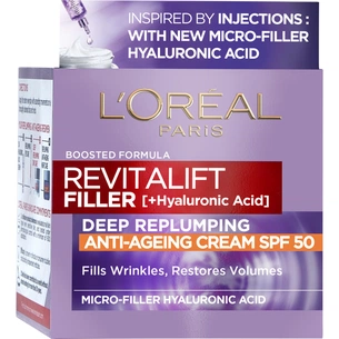 Крем для обличчя L'Oreal Paris Revitalift Filler Х3 Антивіковий SPF-50 50 мл (3600523982745) зображення 1