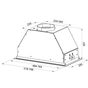 Витяжка кухонна Pyramida ABH 80 SRC (1150) GBL - зменшене зображення 5