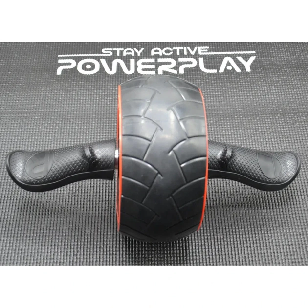 Ролик для преса PowerPlay зі зворотним механізмом AB Wheel Pro Чорно-червоний (PP_4326_Black/Red) - picture 7
