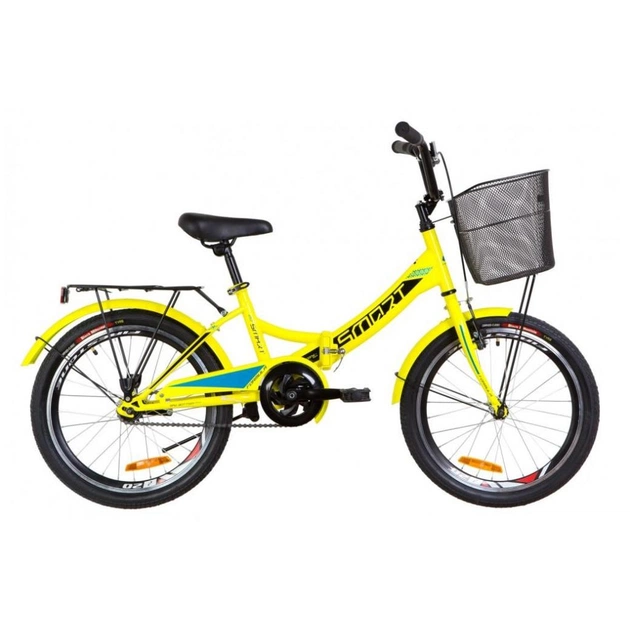 Велосипед Formula 20" SMART рама-13" 2019 жовтий, багажник + кошик (OPS-FR-20-036) - изображение 1
