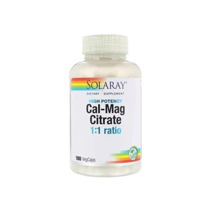 Мінерали Solaray Кальцій І Магній, Cal-Mag Citrate, High Potency, 180 капсул (SOR-04525) зображення 1