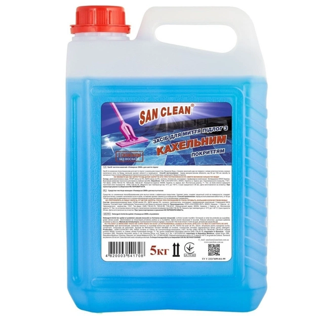 Засіб для миття підлоги San Clean для плитки та кахлю 5 кг (4820003541708) - зображення 1