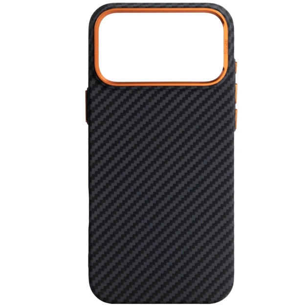 Чехол для мобильного телефона Armorstandart LikeCarbon2 SE MagCase Apple iPhone 17 Pro Max Black Orange (ARM89162) - изображение 1