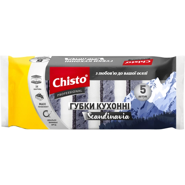 Губки кухонные Chisto Scandinavia 5 шт. (4823098413295) - изображение 1