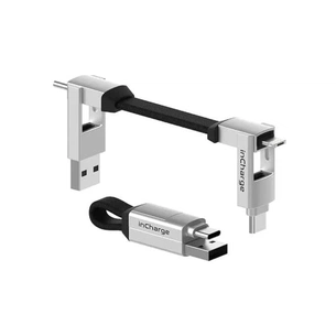 Дата кабель 6in1 inCharge 6 - 0.06m white Rolling Square (SIX02R) зображення 1