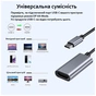 Перехідник USB-C to HDMI F USB 3.0 4K60Hz dark gray Dynamode (DM-AD-USB-C-HDMI) - зменшене зображення 3