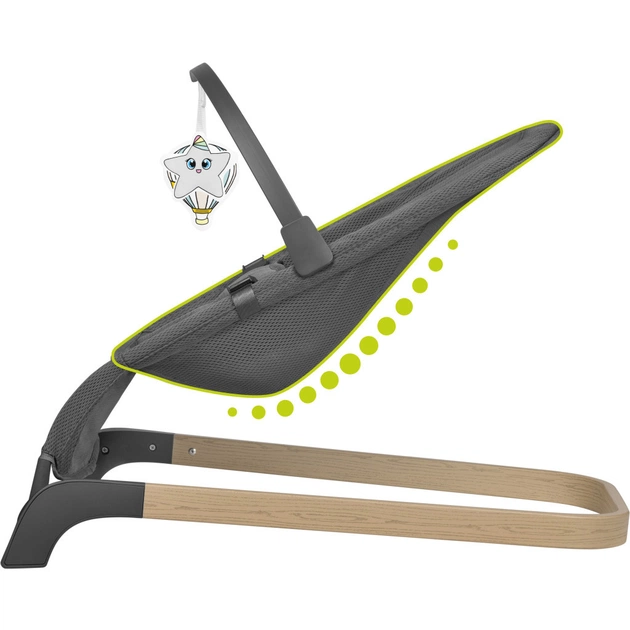 Крісло-гойдалка Lionelo шезлонг June air grey graphite (LO-JUNE AIR GREY GRAPHITE) - picture 12