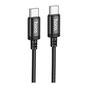 Дата кабель USB-C to USB-C 3.0m Radiance 60W X91 black HOCO (6931474788733) - зменшене зображення 1