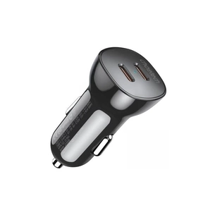 Зарядний пристрій Choetech car 2хUSB-C 40W PD black (TC0008-BK) зображення 1