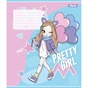 Тетрадь 1 вересня Pretty girl А5 12 листов линия (767221) - уменьшенное изображение 4