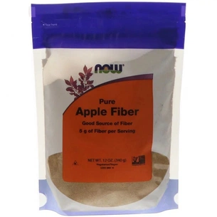 Вітамін Now Foods Чистий яблучна клітковина, Pure Apple Fiber, Порошок, 340 гр (NOW-05908) зображення 1