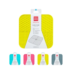 Універсальний посуд для тварин WAUDOG Silicone Килимок для злизування 19х19х1 см жовтий (23528) изображение 1