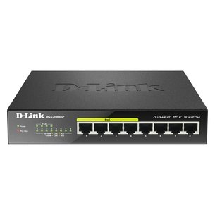 Комутатор мережевий D-Link DGS-1008P/E зображення 1