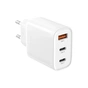 Зарядний пристрій XO L117 2xUSB-C PD45W + 1xUSB-A QC3.0 White (L117.white) - уменьшенное изображение 1