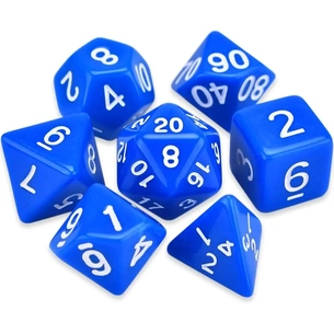 Набір кубиків для настільних ігор Games 7 Days Opaque 7 Dice Set - Blue (g7dopaq05) зображення 1