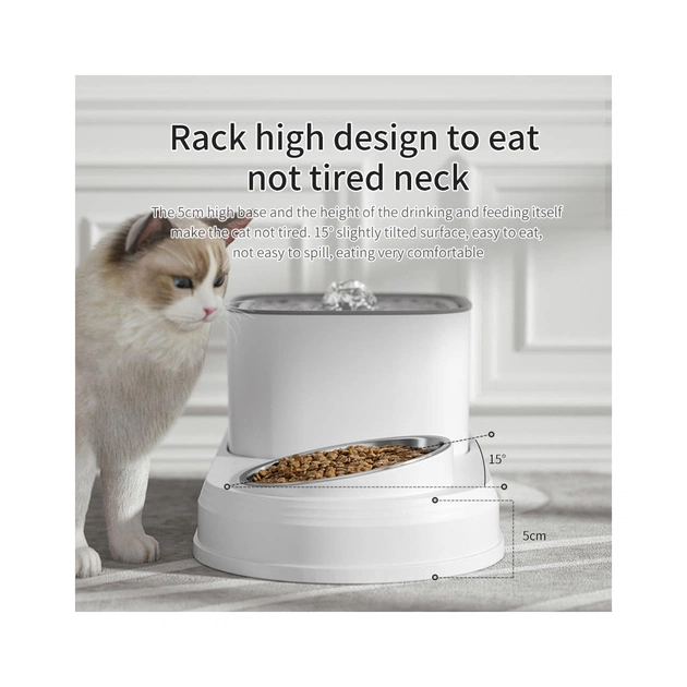 Універсальний посуд для тварин Lapka Фонтан з годівницею 2в1 (WF072) - picture 4