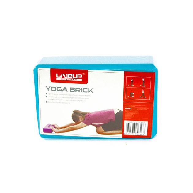 Блок для йоги LiveUp EVA Brick Уні 22,9 x 15,2 x 7,6см Синій (LS3233A-b) - picture 3