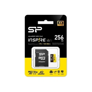 Карта пам'яті Silicon Power 256GB microSDXC class 10 UHS-I U3 V30 A1 Inspire (SP256GBSTXLA2V1NSP) зображення 1