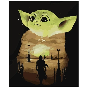 Картина по номерам Strateg Малюк Йода 40х50 см (VA-3175) зображення 1