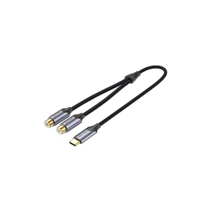 Кабель мультимедійний USB-C M to 2xRCA F 0.5m black Vention (BGVHD) зображення 1