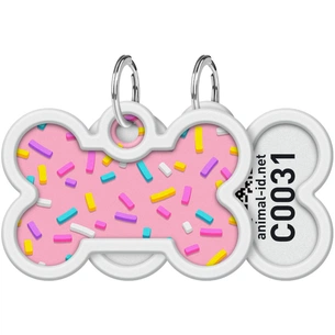 Адресник для тварин WAUDOG Smart ID з QR паспортом "Маршмеллоу", кістка 40х28 мм (0640-0214) изображение 1