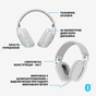 Навушники Logitech Zone Vibe 100 Wireless Off-White (981-001219) - зменшене зображення 6