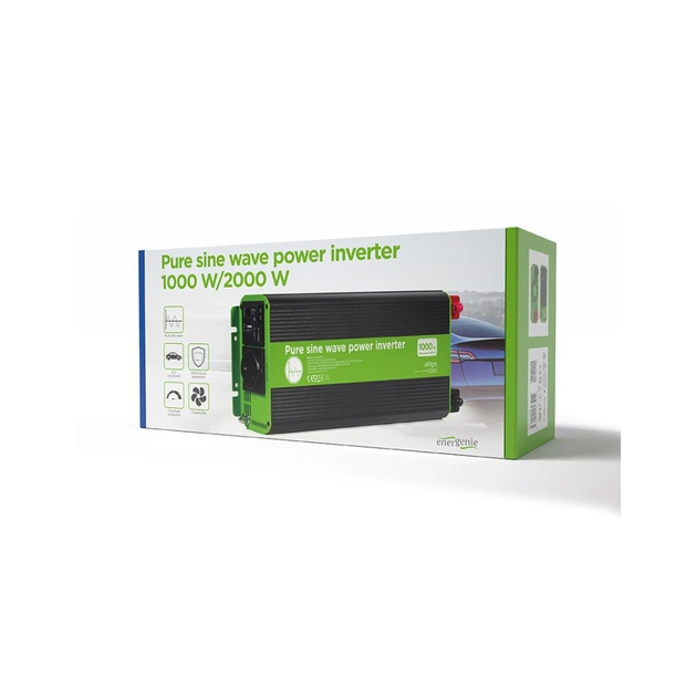 Автомобільний інвертор 12V/230V 1000W (2000W peak power) чиста синусоїда EnerGenie (EG-PWC-PS1000-01) - зображення 8