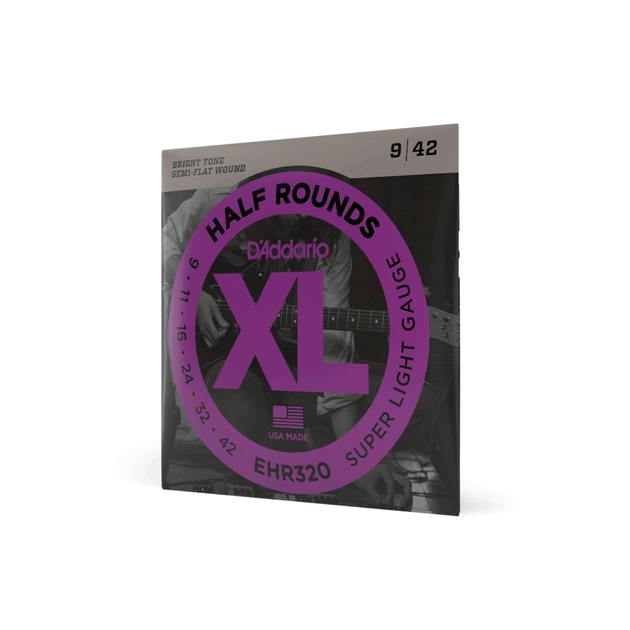 Струни для гітари D'Addario XL Half Rounds Super Light (09-42) (EHR320) - picture 2