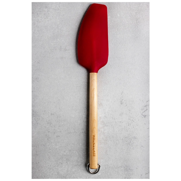 Лопатка кухонна KitchenAid Coreline для тіста, 35,3 см, береза, червоний (KQR732OHERE) - picture 5