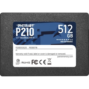 Накопичувач SSD 2.5" 512GB Patriot (P210S512G25) зображення 1