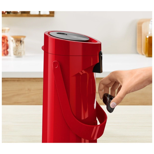 Термос Tefal Ponza Pump, 1.9л, пластик, скло, червоний (K3140314) - изображение 9