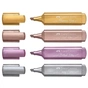 Набір маркерів Faber-Castell текстових Highlighters Metallic Colors, 4 маркера металіка (32603) - зменшене зображення 3