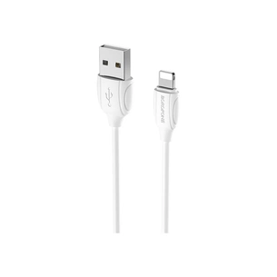 Дата кабель USB 2.0 AM to Lightning 1.0m 2.4A PVC BX19 white BOROFONE (6931474701763) зображення 1