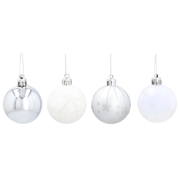 Ялинкова іграшка Chomik кульки компл. 12 шт, 5см, мікс срібні (5900779849693_2) - picture 2