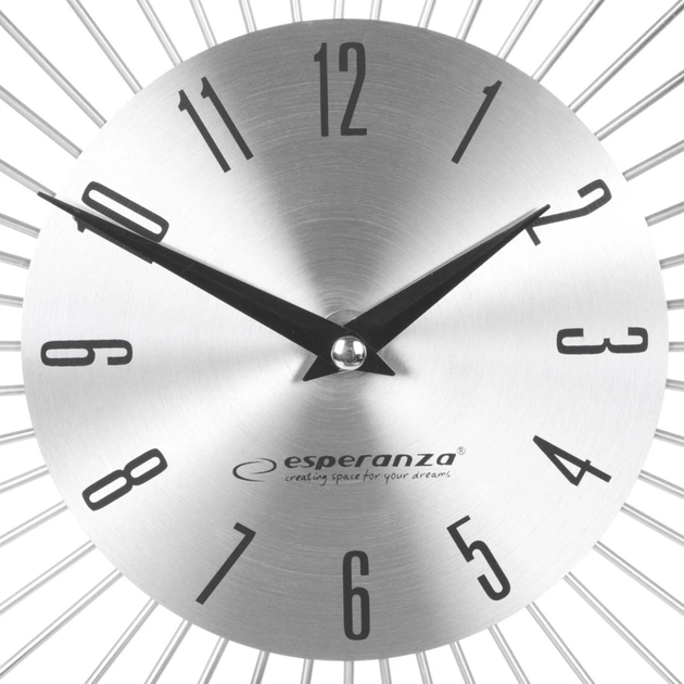Настінний годинник Esperanza Wall Clock Boston 50 см з променями з і сталі та кристалами (EHC002) - picture 3