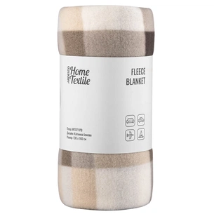 Плед Ardesto Fleece 100% поліестер 130x160см клітинка, бежевий (ART0711PB) зображення 1