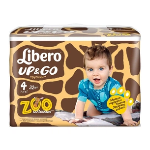Підгузки Libero Up&Go 4 7-11кг 32 шт (7322540599404) зображення 1