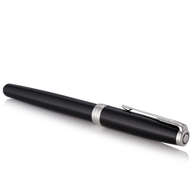 Ручка пір'яна Parker SONNET 17 Black Lacquer CT  FP F (86 115) - изображение 4