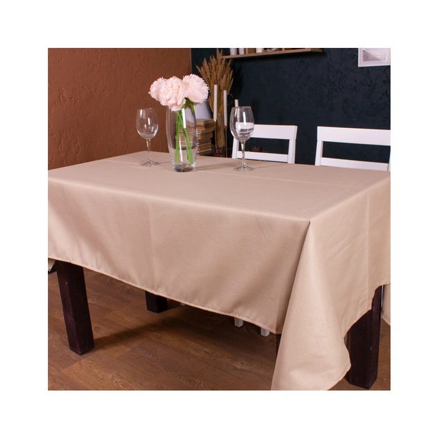 Скатертина MirSon Бавовна №002 Beige Strong 130x300 см (2200006737636) - зображення 1