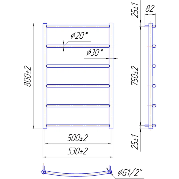 Сушарка для рушників MARIO Класік (1.1.0107.01.P) - зображення 5