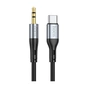 Кабель мультимедійний USB-C to 3.5mm M 1.0m silicone black HOCO (6931474769497) - зменшене зображення 2