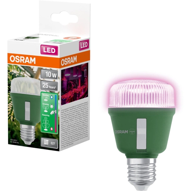 Лампочка Osram LED T60 GROW 10W CL 230V FR E27 (4058075845787) - зображення 6