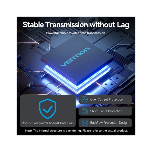 Концентратор Vention USB to 4xUSB 3.2 Gen2 + USB-C 10Gbps 0.15m black (CHOBB) - зображення 6